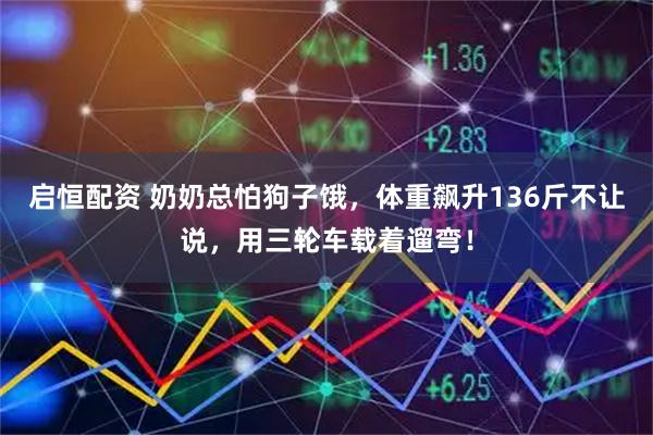 启恒配资 奶奶总怕狗子饿，体重飙升136斤不让说，用三轮车载着遛弯！